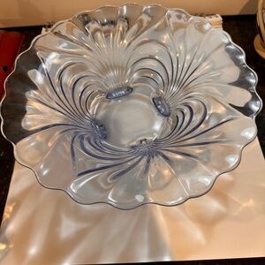 Blue bowl and platter